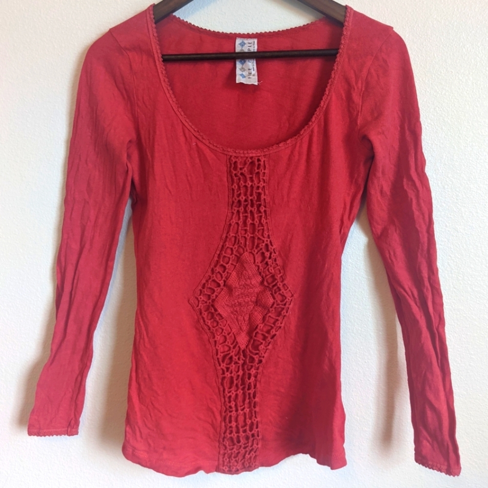 Free People ruffled top